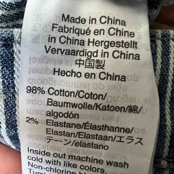 Madewell Women's 9" Mid-Rise Skinny Jeans Size 25 in Blue White Piper Stripe EUC - Picture 10 of 11